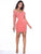 Zofia Salmon Pink Off Shoulder Mesh Sleeve Corset Dress