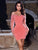 Zofia Salmon Pink Off Shoulder Mesh Sleeve Corset Dress